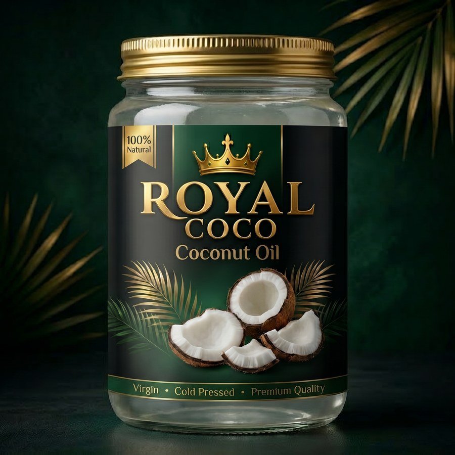 Royal Coco Premium Virgin Coconut Oil bottle